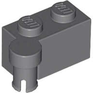Lego (N) ~ Hinge Brick 1 x 4 Swivel Top ~ [Dark Bluish Gray]