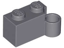 Lego (N) ~ Hinge Brick 1 x 4 Swivel Base ~ [Dark Bluish Gray]