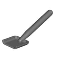 Lego (N) ~ Minifigure Utensil Shovel / Spade - Handle with Round End ~ [Dark Bluish Gray]