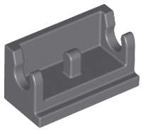 Lego (N) ~ Hinge Brick 1 x 2 Base ~ [Dark Bluish Gray]