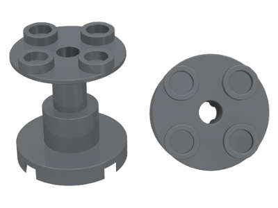 Lego (N) ~ Support 2 x 2 x 2 Stand with Complete Hole ~ [Dark Bluish Gray]