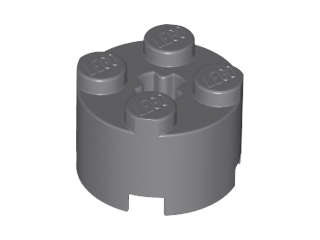 Lego (N) ~ Brick Round 2 x 2 with Axle Hole ~ [Dark Bluish Gray]