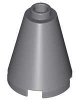 Lego (N) ~ Cone 2 x 2 x 2 - Open Stud ~ [Dark Bluish Gray]