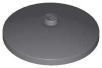 Lego (N) ~ Dish 4 x 4 Inverted (Radar) with Solid Stud ~ [Dark Bluish Gray]