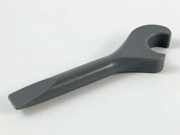 Lego (N) ~ Minifigure Utensil Tool Spanner Wrench / Screwdriver ~ [Dark Bluish Gray]