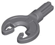 Lego (N) ~ Technic Axle 1L with Rotation Clip ~ [Dark Bluish Gray]