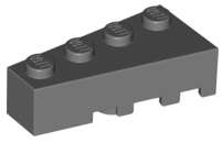 Lego (N) ~ Wedge 4 x 2 Left ~ [Dark Bluish Gray]