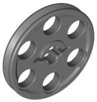 Lego (N) ~ Technic Wedge Belt Wheel (Pulley) ~ [Dark Bluish Gray]