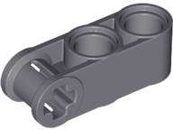 Lego (N) ~ Technic Axle and Pin Connector Perpendicular 3L with 2 Pin Holes ~ [Dark Bluish Gray]