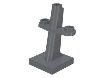 Lego (N) ~ Boat Mast 2 x 2 x 3 Inclined with Stud on Top and Two Sides ~ [Dark Bluish Gray]
