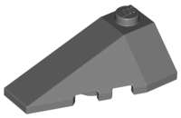 Lego (U) ~ Wedge 4 x 2 Triple Left ~ [Dark Bluish Gray]