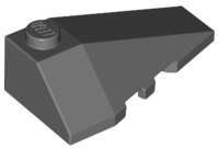 Lego (U) ~ Wedge 4 x 2 Triple Right ~ [Dark Bluish Gray]