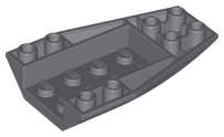 Lego (N) ~ Wedge 6 x 4 Triple Inverted Curved ~ [Dark Bluish Gray]