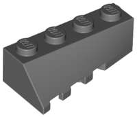Lego (U) ~ Wedge 4 x 2 Sloped Right ~ [Dark Bluish Gray]