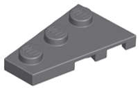Lego (N) ~ Wedge Plate 3 x 2 Left ~ [Dark Bluish Gray]