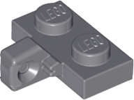 Lego (U) ~ Hinge Plate 1 x 2 Locking with 1 Finger on Side without Bottom Groo ~ [Dark Bluish Gray]