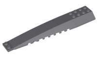 Lego (N) ~ Wedge 16 x 4 Triple Curved with Reinforcements ~ [Dark Bluish Gray]