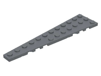 Lego (N) ~ Wedge Plate 12 x 3 Left ~ [Dark Bluish Gray]