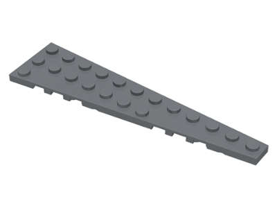 Lego (N) ~ Wedge Plate 12 x 3 Right ~ [Dark Bluish Gray]