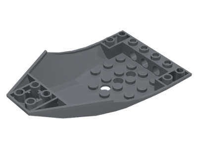 Lego (N) ~ Cockpit 10 x 6 x 2 Curved ~ [Dark Bluish Gray]