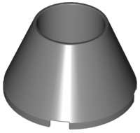 Lego (U) ~ Cone 4 x 4 x 2 Hollow No Studs ~ [Dark Bluish Gray]