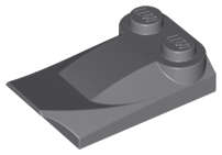 Lego (U) ~ Slope Curved 3 x 2 x 2/3 with 2 Studs Wing End ~ [Dark Bluish Gray]