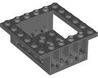 Lego (U) ~ Cockpit 6 x 6 x 2 Cabin Base with Pin Holes ~ [Dark Bluish Gray]