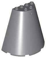 Lego (U) ~ Cone Half 8 x 4 x 6 ~ [Dark Bluish Gray]