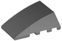 Lego (U) ~ Wedge 4 x 4 Triple Curved No Studs ~ [Dark Bluish Gray]