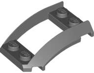 Lego (N) ~ Wedge 4 x 3 Open with Cutout and 4 Studs ~ [Dark Bluish Gray]