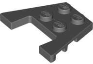 Lego (U) ~ Wedge Plate 3 x 4 with Stud Notches ~ [Dark Bluish Gray]