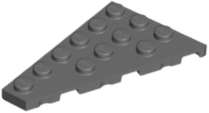 Lego (U) ~ Wedge Plate 6 x 4 Left ~ [Dark Bluish Gray]