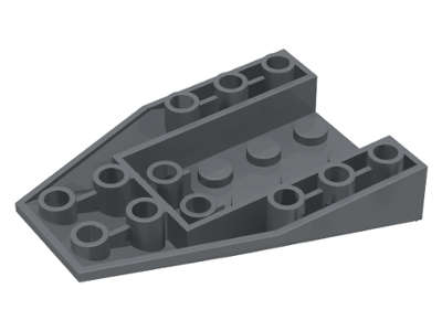 Lego (U) ~ Wedge 6 x 4 Triple Inverted with Connections between 2 Studs ~ [Dark Bluish Gray]