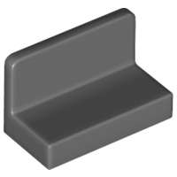 Lego (N) ~ Panel 1 x 2 x 1 with Rounded Corners ~ [Dark Bluish Gray]