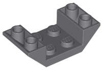 Lego (U) ~ Slope Inverted 45 4 x 2 Double with 2 x 2 Cutout ~ [Dark Bluish Gray]