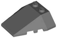 Lego (U) ~ Wedge 4 x 4 Triple with Stud Notches ~ [Dark Bluish Gray]