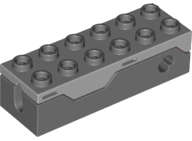 Lego (U) ~ Projectile Launcher 2 x 6 x 1 1/3 Spring Shooter with Light Bluish  ~ [Dark Bluish Gray]