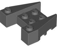Lego (N) ~ Wedge 3 1/2 x 4 with Stud Notches ~ [Dark Bluish Gray]