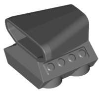 Lego (N) ~ Vehicle Air Scoop Engine Top 2 x 2 ~ [Dark Bluish Gray]