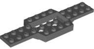 Lego (U) ~ Vehicle Base 4 x 12 x 3/4 with 2 x 4 Recessed Center with Smooth Un ~ [Dark Bluish Gray]