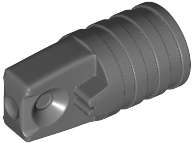 Lego (N) ~ Hinge Cylinder 1 x 2 Locking with 1 Finger and Axle Hole on Ends wit ~ [Dark Bluish Gray]