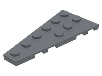 Lego (U) ~ Wedge Plate 6 x 3 Left ~ [Dark Bluish Gray]