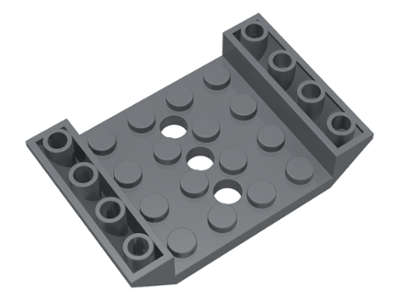Lego (N) ~ Slope Inverted 45 6 x 4 Double with 4 x 4 Cutout and 3 Holes ~ [Dark Bluish Gray]