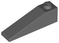 Lego (N) ~ Slope 18 4 x 1 ~ [Dark Bluish Gray]