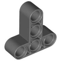 Lego (N) ~ Technic Liftarm Modified T-Shape Thick 3 x 3 ~ [Dark Bluish Gray]