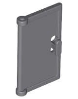 Lego (N) ~ Door 1 x 2 x 3 with Vertical Handle Mold for Tabless Frames ~ [Dark Bluish Gray]