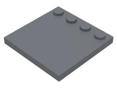 Lego (N) ~ Tile Modified 4 x 4 with Studs on Edge ~ [Dark Bluish Gray]
