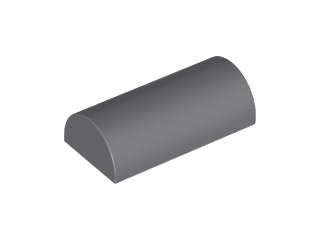 Lego (U) ~ Slope Curved 2 x 4 Double (Undetermined Type) ~ [Dark Bluish Gray]