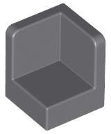 Lego (U) ~ Panel 1 x 1 x 1 Corner ~ [Dark Bluish Gray]