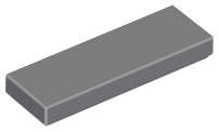 Lego (N) ~ Tile 1 x 3 ~ [Dark Bluish Gray]